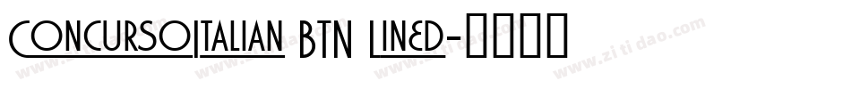 ConcursoItalian BTN Lined字体转换